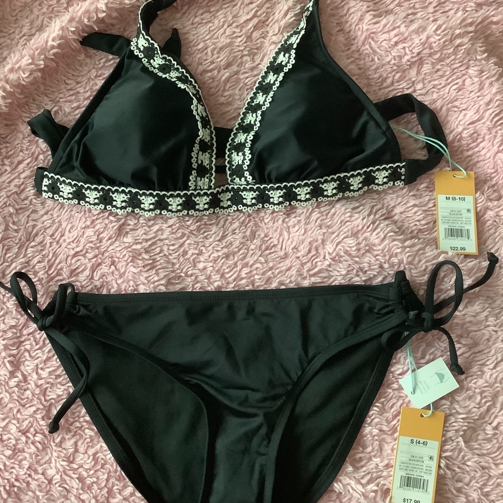 Black and Cream Bikini